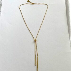 Vince Camuto gold tone adjustable slide lariat necklace